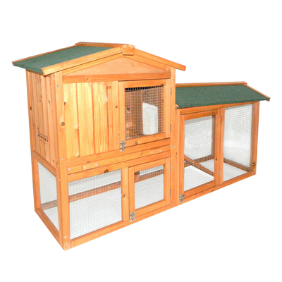 Two Storey Hutch with Run Natural FSC&#174; 100% Certified Wood