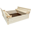 Image of Square FSC&#174; Certified Wood Sand Pit with Bench