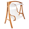 Image of Wooden Swing Seat With Canopy