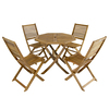 Image of FSC&#174; Certified Acacia Wooden Octagonal Table & Chairs 5pc Set