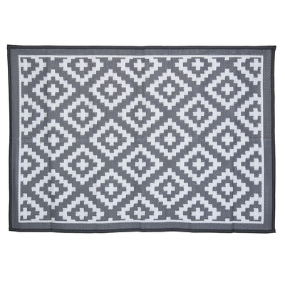 Diamond Lightweight 100% Weatherproof Rug, Grey