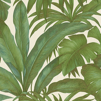Image of Versace Giungla Palm Leaves Wallpaper - Green and Cream - 96240-5 - 10m x 70cm