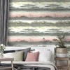 Elements Aaru Wallpaper Pink / Soft Teal Holden 90442