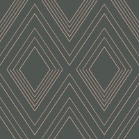 Image of Alea Geometric Wallpaper Charcoal / Rose Gold Muriva 703042