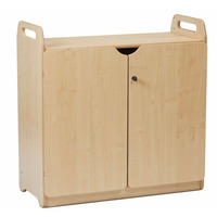 Image of Lockable Cupboard with Display/Mirror Back