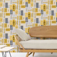 Hold Tight Wallpaper Mustard Mini Moderns AZDPT017MU