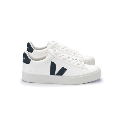 VEJA Campo Leather Trainers White & Black
