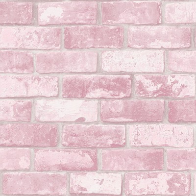 Glitter Brick Wallpaper Pink Debona 9806
