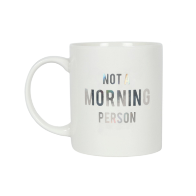 Not a Morning Person Money Mug - White