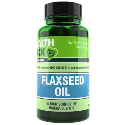 Flaxseed Oil (Linseed Oil) 1000mg Capsules 3 x 60 Capsules Refill Pack