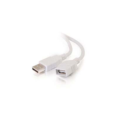 C2G 1m USB 2.0 A Male to A Female Extension Cable - White