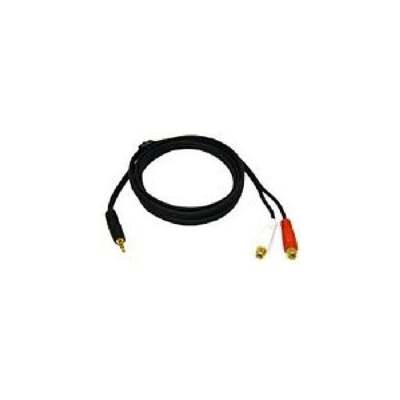 C2G 2m Value Series 3.5mm Stereo Plug/RCA Jack x2 Y-Cable