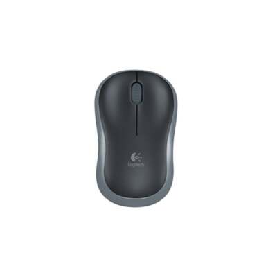Logitech M185 Wireless Notebook Mouse, USB Nano Receiver, Black/Blue