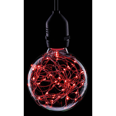 1.7W LED G95 Polystar BC Lamp - Red
