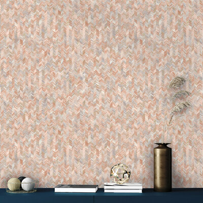 Amazonia Saram Chevron Orange Peach Wallpaper Holden 91290
