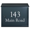 Image of Taylor Anthracite Grey Letterbox, Personalised with Your Address