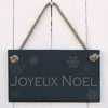 Image of Slate Hanging Sign - Joyeux Noel
