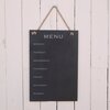 Image of Slate Hanging Notice Board 'Menu' (with the days of the week down the side)