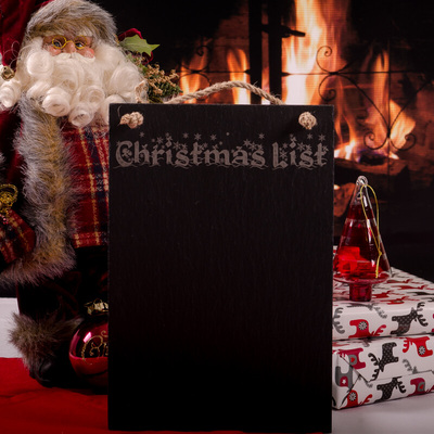 Christmas Slate Notice Board ’Christmas List’