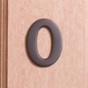 Image of 6cm Black Iron Door Numbers - 0