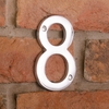 Image of 10cm Contemporary Chrome House Numbers - 8