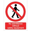 Image of No Admittance without safety equipment Sign