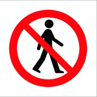No Entry Symbol Sticker