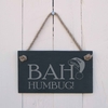 Image of Christmas Slate hanging sign - "BAH Humbug"