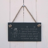 Image of Christmas Slate hanging sign - "For every Snowman you've built that's melted away"
