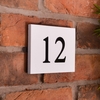 Image of 2 Digit Granite House Number with sandblasted and painted background
