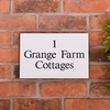Image of Granite House Sign 30.5 x 20cm 3 Line with sandblasted and painted background