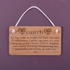 Image of Wooden hanging sign - "cwtch (n) hug or snuggle; but more than that...."...