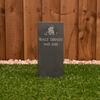 Image of Memorial Stake - Small Slate with Personalised Photo
