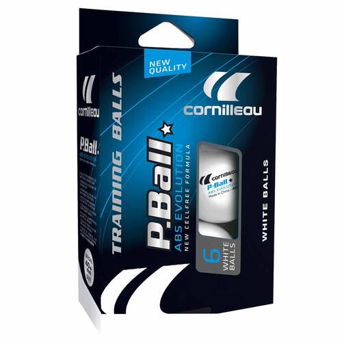 Cornilleau ABS Evolution 1 Star Plastic Table Tennis Balls - Pack of 6