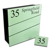 Image of Personalised Chartwell Green Bundle - Statement Wall-mounted Letterbox & Granite House Number (2 Digit)