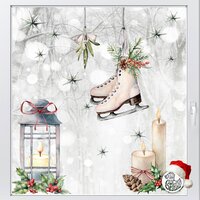 Image of 16 Christmas Decoration Window Decals - Large Set