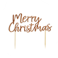 Click to view product details and reviews for Merry Christmas Cake Topper Rose Gold Foil.