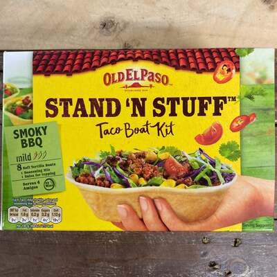 Old El Paso Stand N Stuff Smoky BBQ Taco Kit with Soft Shells 350g