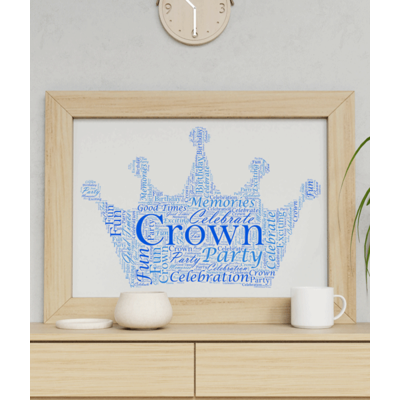 Personalised Crown Word Art
