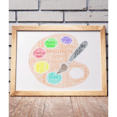 Personalised Artists Palette Word Art Gift