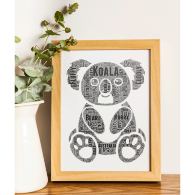 Koala Word Art Print