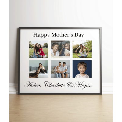 Personalised Mums Birthday Gift for Mum – Photo Collage Frame