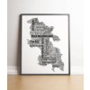 Personalised Buckinghamshire Word Art Map