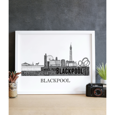 Personalised Blackpool Skyline Word Art