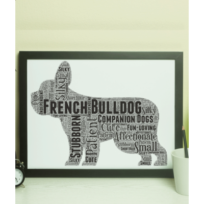 Personalised French Bulldog - Word Art