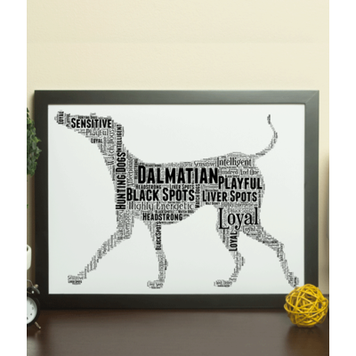 Personalised Dalmatian Dog - Word Art