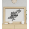 Donegal - Personalised Word Art Map Picture Print