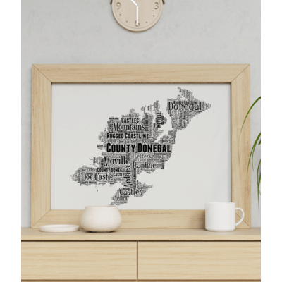 Donegal - Personalised Word Art Map Picture Print