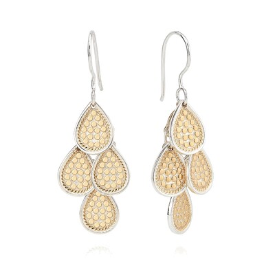 ANNA BECK Classic Beaded Chandelier Earrings Gold