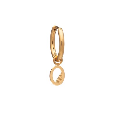 This is Me Gold Mini Hoop Huggie Earring - Letter O